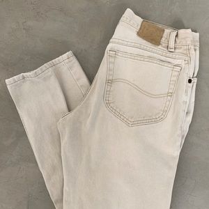 Vintage Cream Lee straight leg jean